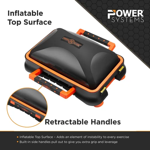 Vista 5 de Terra Glide - Tabla de equilibrio y rodillo para abdominales Entrenador de núcleo inflable con ruedas giratorias y asas emergentes Rueda