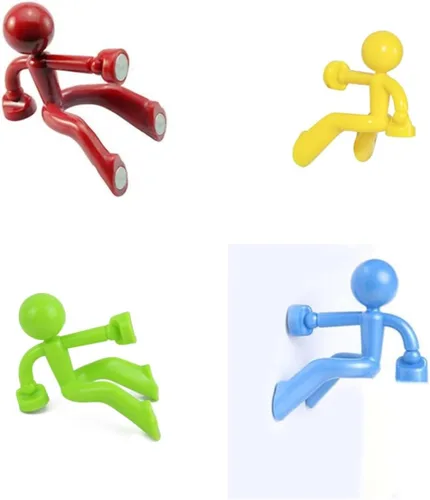 Vista 8 de Creative Wall Climbing Villain - Imanes para refrigerador, imán para colgar en la llave (negro, blanco, azul, naranja)