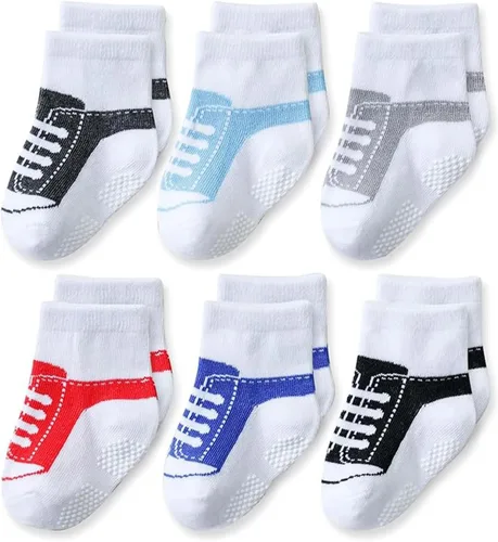 Vista 15 de EPEIUS Calcetines antideslizantes unisex para bebés niñas y niños (juego de 6)