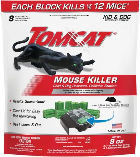 Vista 14 de Tomcat Mouse Killer estación desechable para matar ratas y ratones, resistente a niños y perros