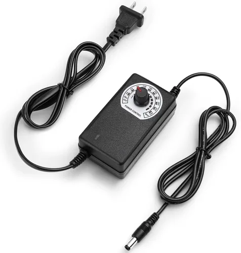 Vista 10 de Facmogu Fuente de alimentación ajustable de CA a CC, 100-240V AC a 3-12V DC 24W Adaptador de corriente Controlador de velocidad, Variable DC 3V 5V