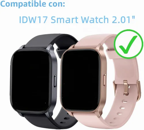 Vista 2 de Protector de pantalla compatible con TOOBUR IDW17 Smart Watch 2.01