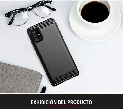 Vista 6 de M MAIKEZI Funda para teléfono celular Galaxy A71 5G, TPU suave funda protectora delgada de moda con protector de pantalla HD (negro)