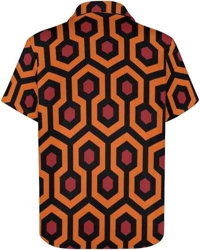 Vista 6 de The Shining Overlook Hotel - Camisa hawaiana de manga corta con botones para hombre