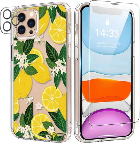 Vista 8 de bicol - Funda para iPhone 11 Pro Max con protector de pantalla y protector de lente de cámara - Diseños florales de moda para mujeres y niñas