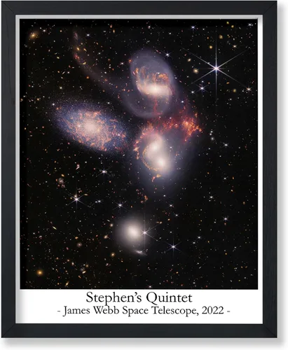 Vista 16 de Poster Master Póster celestial – Impresión del mapa de las estrellas – Regalo para astronomía, fanáticos lunares – Arte vintage para el hogar