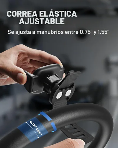 Vista 3 de OQTIQ - Soporte de teléfono para bicicleta Peloton, soporte de teléfono para manillar de bicicleta estática