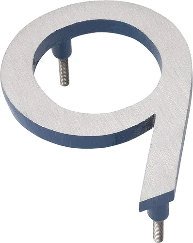 Vista 11 de Montague Metal Products MHN-04-F-SB2-7 Números de casa de dirección flotantes modernos de aluminio cepillado sólido, 4 pulgadas, níquel satinado
