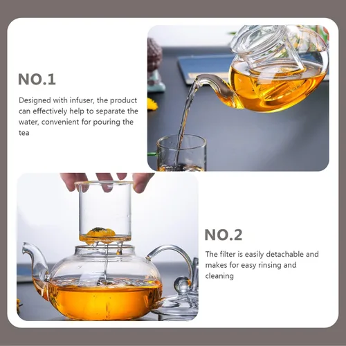 Vista 5 de Casa Tetera Delicada Hervidor Perfumado Resistente al Calor Mango Ergonómico