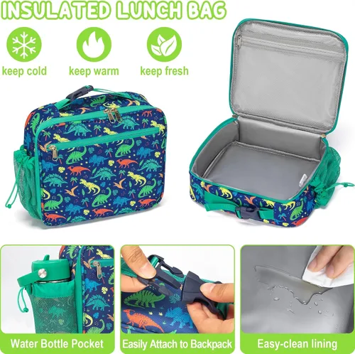 Vista 7 de Fimibuke - Mochila escolar impermeable para niñas y niños, 3 unidades Camiones de construcción A1.yellow
