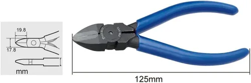 Vista 3 de Pro'skit PM-955 5 "Alicates de corte diagonal fuerte de acero de tungsteno Alicates de corte diagonal de alambre de acero Alicates diagonales