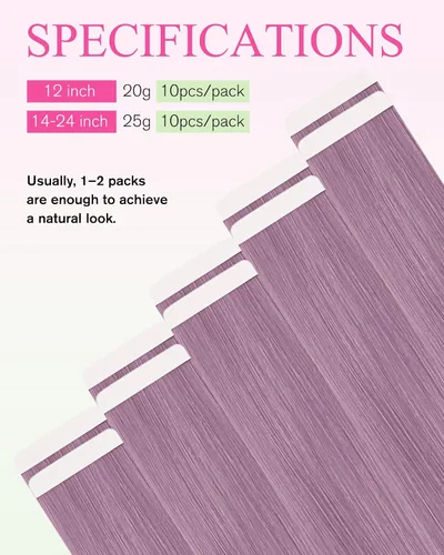Vista 46 de YoungSee Extensiones de Cabello Humano con Cinta Balayage Extensiones de Cabello con Cinta Marrón Oscuro Extensiones de Cabello con Cinta Ombre