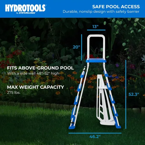 Vista 4 de Swimline 87950/87952L Escalera de entrada para piscina de tierra, 52 pulgadas, multicolor