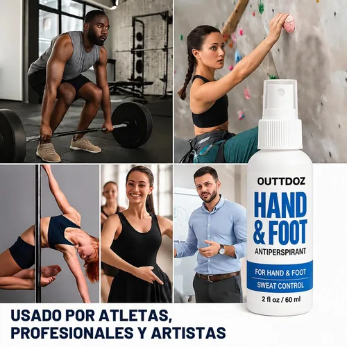 Vista 3 de Spray antitranspirante DryGrip para manos y pies sudorosos, 15% cloruro