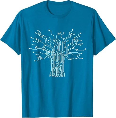 Vista 9 de Electronics Technician Binary Tree - Electrical Engineer T-Shirt Asphalt Grey