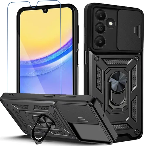 Vista 22 de Para Samsung Galaxy A13 5G Caso: Caja Del Teléfono Con Protector De Pantalla Para Samsung Galaxy A13 5G - Negro