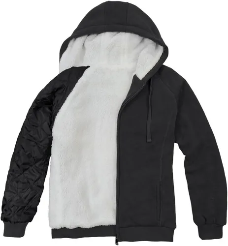 Vista 5 de Victory Outfitters - Sudadera con capucha de forro polar con cremallera y forro bereber suave para mujer