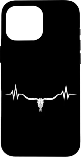 Vista 19 de Vintage Texas Longhorn Rancher Heartbeat Pulse Cattle Farmer Case for iPhone 17