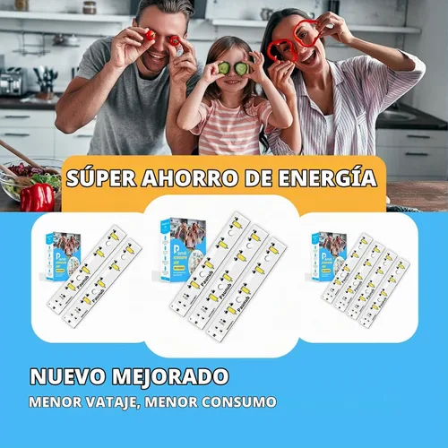 Vista 3 de Nueva placa de luz LED WR55X26671 mejorada para refrigeradores con congelador GE, impermeable, 3 piezas, 1 año de garantía