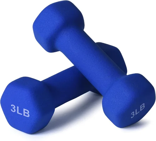 Vista 60 de Portzon Mancuernas de neopreno con agarre antideslizante para ejercicio de entrenamiento corporal total y tonificación muscular, compatible con 2