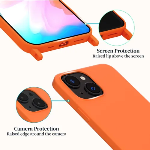 Vista 65 de Funda compatible con iPhone 8 Plus, iPhone 7 Plus/6 Plus/6S Plus con cordón, funda cruzada para iPhone con correa ajustable de silicona para iPhone