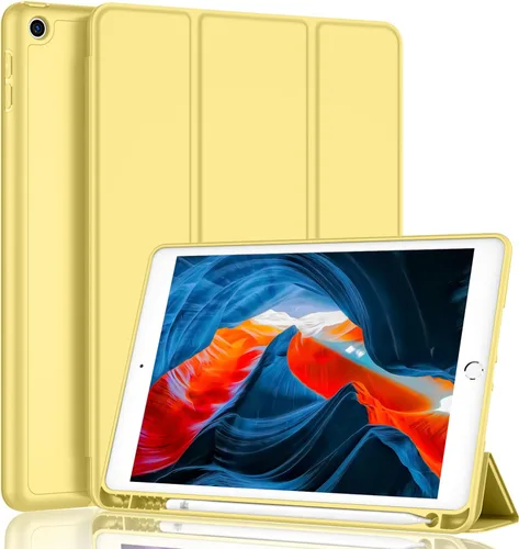 Vista 29 de iMieet - Funda para iPad de 9ª generación 2021/iPad de 8ª generación 2020 de 10.2 pulgadas con soporte para lápices, funda para iPad de 7ª
