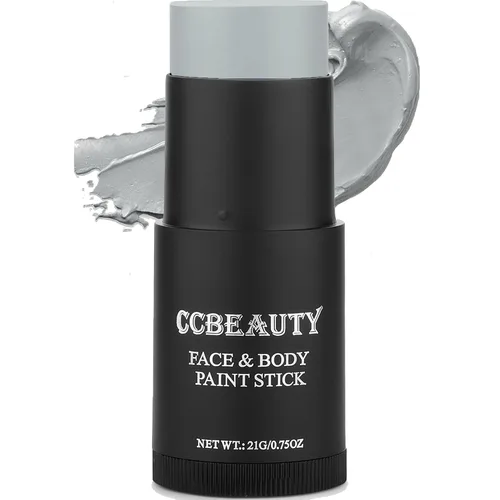 Vista 12 de CCbeauty Barra de pintura facial negra, kit de pintura facial, base de maquillaje SFX de cobertura completa, pintura corporal profesional no tóxica