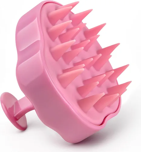 Vista 9 de RELAXXO Masajeador de cuero cabelludo para el crecimiento del cabello – Exfoliante y fregador de cabello para cuero cabelludo, cerdas suaves