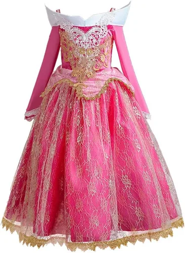 Vista 2 de Disfraz de princesa para niñas, fiesta de cumpleaños, Halloween, disfraz de Navidad (con accesorios)