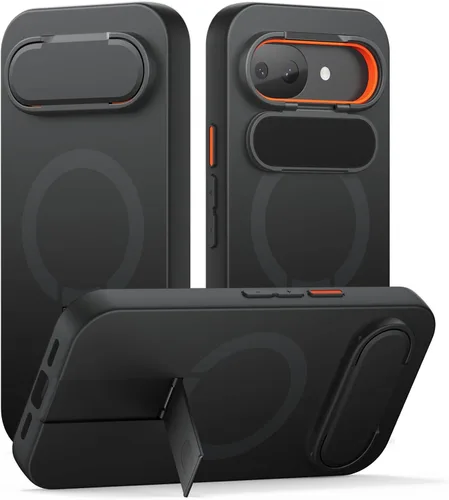 Vista 25 de SURITCH Funda para teléfono Google Pixel 9 Pro XL, compatible con MagSafe, funda protectora con cubierta de cámara y soporte de metal ajustable
