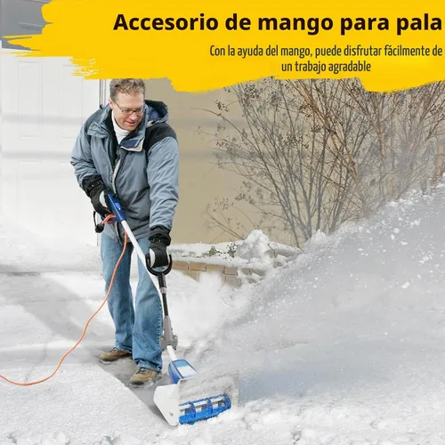 Vista 7 de Mango universal para pala de nieve, accesorio de mango protector de espalda para pala de nieve, extensión de mango ergonómico de elasticidad, ajuste