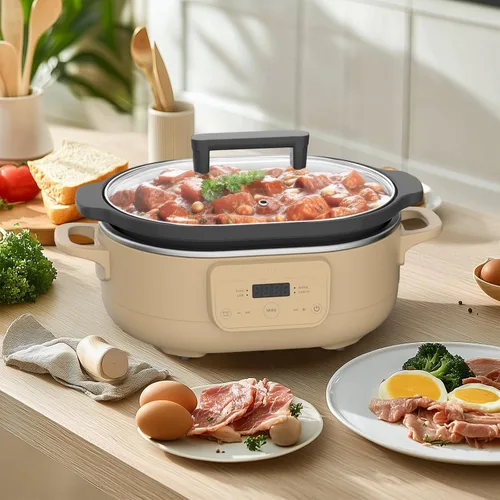 Vista 2 de MAGNIFIQUE Olla de Cocción Lenta Programable de 6 Cuartos con Recipiente Antiadherente Saludable Extraíble - Pequeño Electrodoméstico de Cocina