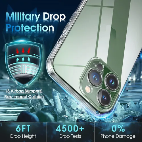 Vista 310 de Supdeal Funda cristalina transparente para iPhone 11, [No se amarillea] [Protección de la cámara] [Probado contra caídas de grado militar] Funda