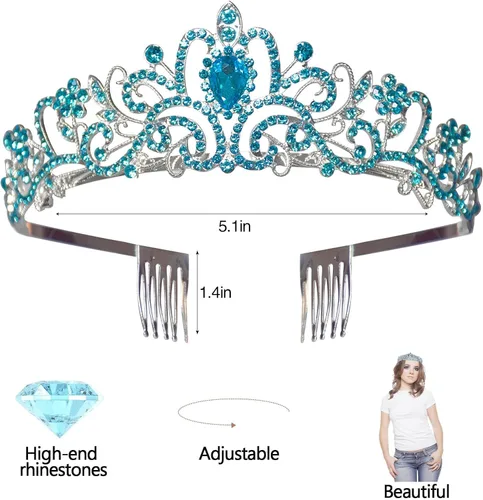 Vista 2 de Decoraciones de baby shower, Mommy to Be Crown and Sash Mother to Be Sash Baby Shower Boy Mommy to Be Faja y tiara para niños (azul), banda
