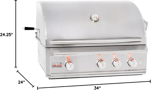 Vista 7 de Parrilla Blaze Pro de 3 quemadores LP GAS