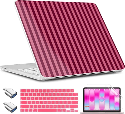 Vista 30 de TWOLSKOO Funda para MacBook Neo de 13 pulgadas 2026 A3404 A18 Pro Chip, funda rígida de plástico con adaptador tipo C, 2 fundas para cámara web
