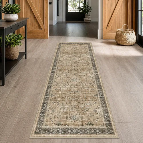 Vista 33 de Hazo Haus – Alfombra pequeña para entrada, cocina o baño, antideslizante con base de goma, resistente a las manchas y a la decoloración, diseño