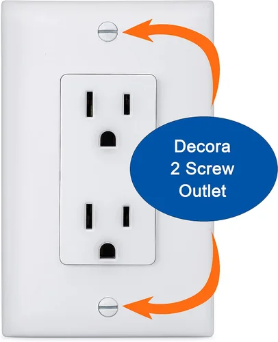 Vista 3 de Safety Innovations - Juego de 6 fundas de enchufe de cierre automático (2 tornillos), una alternativa a los enchufes de pared para enchufes a prueba