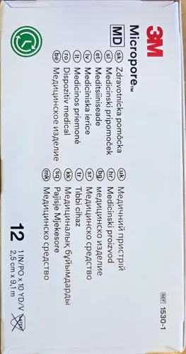 Vista 4 de 3M Medical & Surgical (n) Micropore - Esparadrapo quirúrgico blanco 1 X 10 yardas BX/12