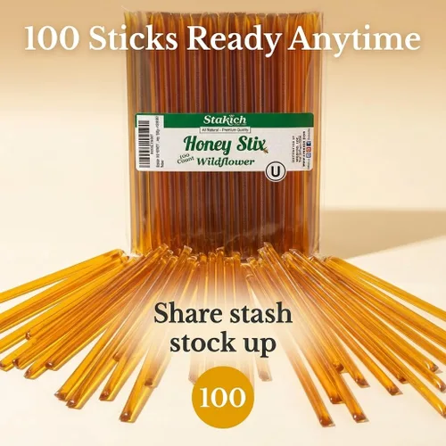 Vista 8 de Stakich Stix de Miel de Flor Silvestre (100 Stix)