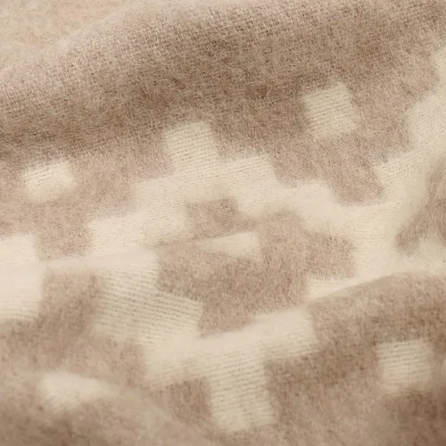 Vista 5 de Manta gruesa de lana de alpaca pesada para acampar al aire libre en interiores, mantas peruanas suaves tamaño Queen diseño étnico