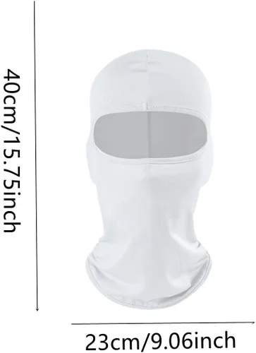 Vista 6 de Pasamontañas delgado para esquí, máscara de cara completa, resistente al viento, protección solar UV, capucha para mujeres y hombres