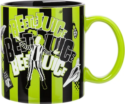Vista 11 de Silver Buffalo Beetlejuice It's Showtime - Taza de cerámica, 20 onzas