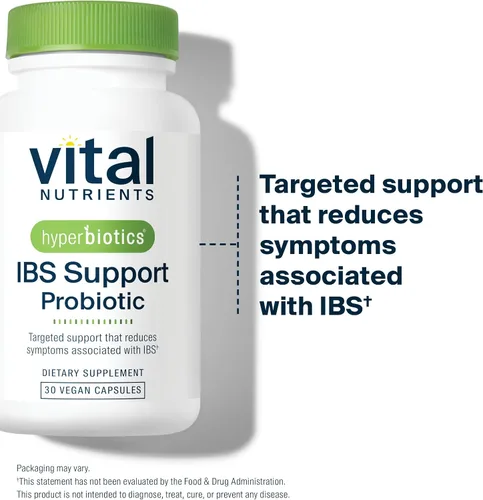 Vista 4 de Hyperbiotics Vital Nutrients IBS Probiotic Reduce los síntomas del SII Probiótico vegano clínicamente estudiado para aliviar el SII