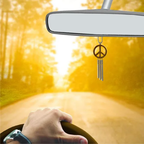Vista 5 de Abalorio musical para coche de Jacob, señal de paz, mini campanilla de viento