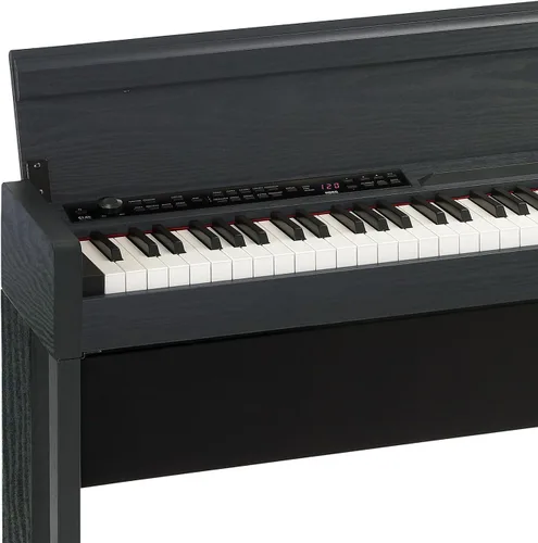 Vista 7 de Korg C1 Air - Piano digital Bluetooth de 88 teclas con martillo con peso real de acción 3, negro con grano de palisandro