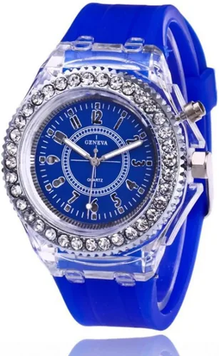 Vista 10 de Reloj de silicona Bling LED Luminoso Luces Coloridas Relojes Deportivos Reloj de Pulsera para Niñas Niños Negro
