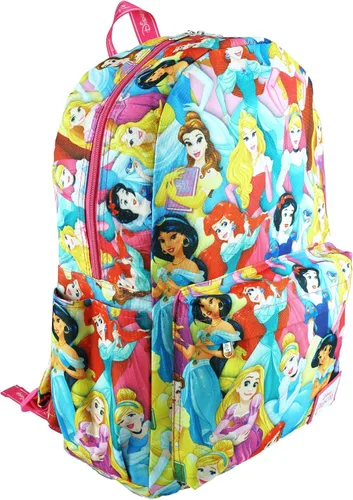 Vista 2 de Wondapop Disney Princess - Mochila de 17 pulgadas con compartimento para laptop (rosa princesa)