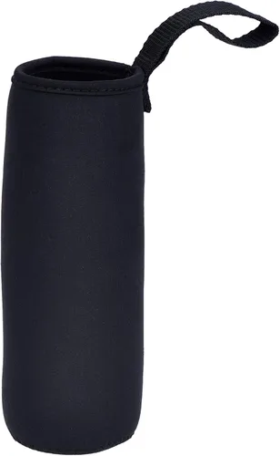 Vista 6 de Paquete de 2 fundas de neopreno para botellas de agua de 18 a 19.4 onzas, fundas antideslizantes para botellas con correa de transporte, fundas