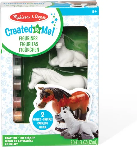 Vista 9 de Melissa & Doug Decorate-Your-Own Dinosaur, kit de artesañías de figuras; 2 dinosaurios de resina sólida pintada